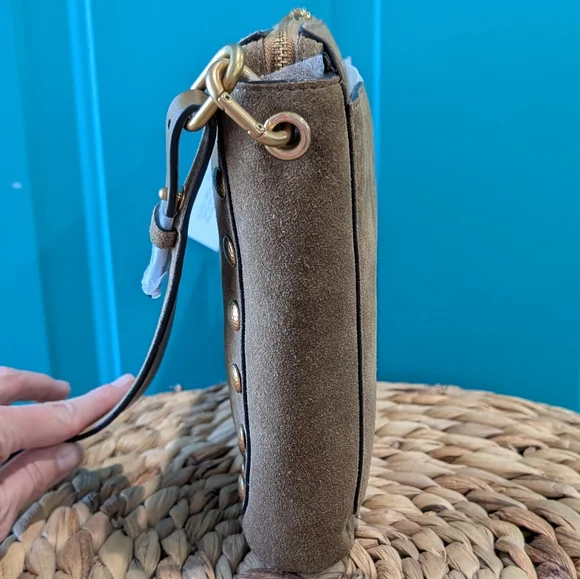 NWT Rebecca Minkoff Stevie Suede Leather Studded Crossbody Bag